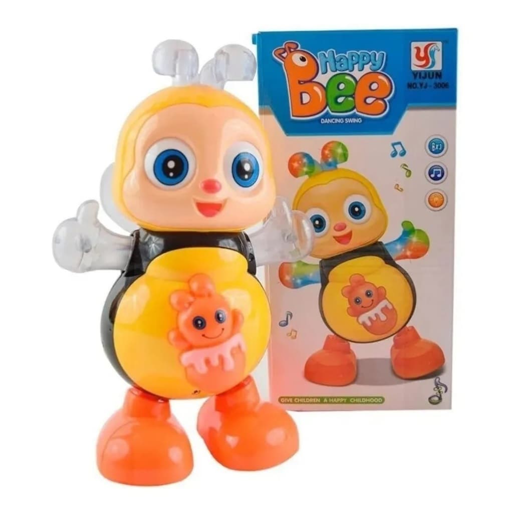 Brinquedo Infantil Abelha Musical com Luz som Anda Dança Mexe Movimentos Abelha Dançante