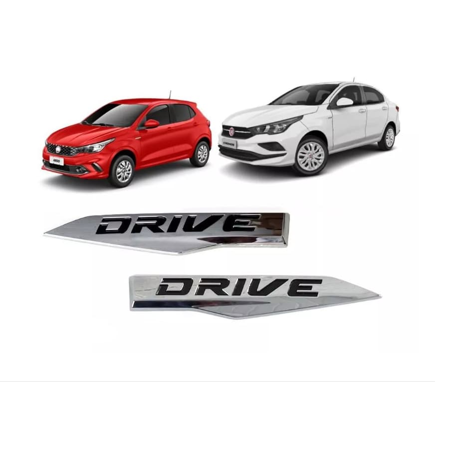 Par Letreiro Nova Lateral  Fiat Cronos 17 18 19 20 Drive