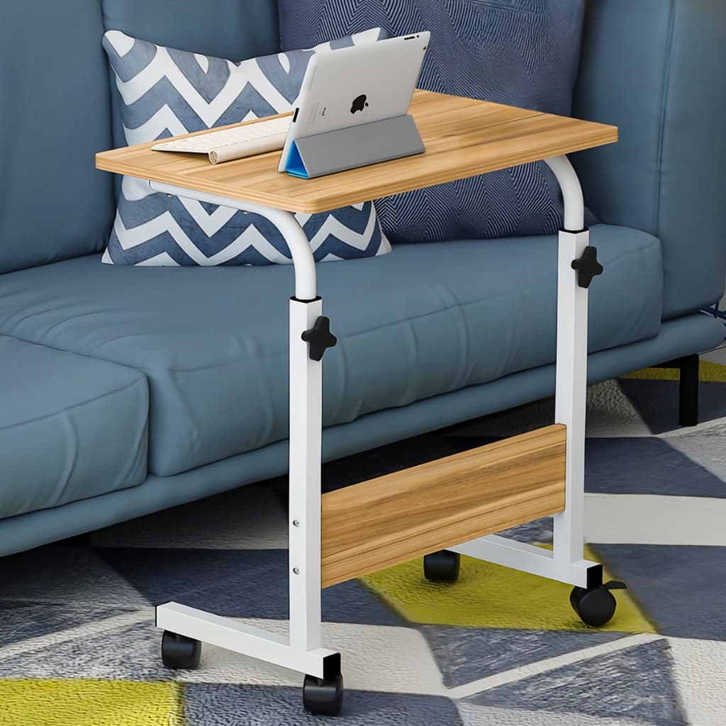 Mesa Mutiuso Mesinha Notebook Com Altura Regulavel e Rodinhas Tablet Cama Sofá Ajustavel