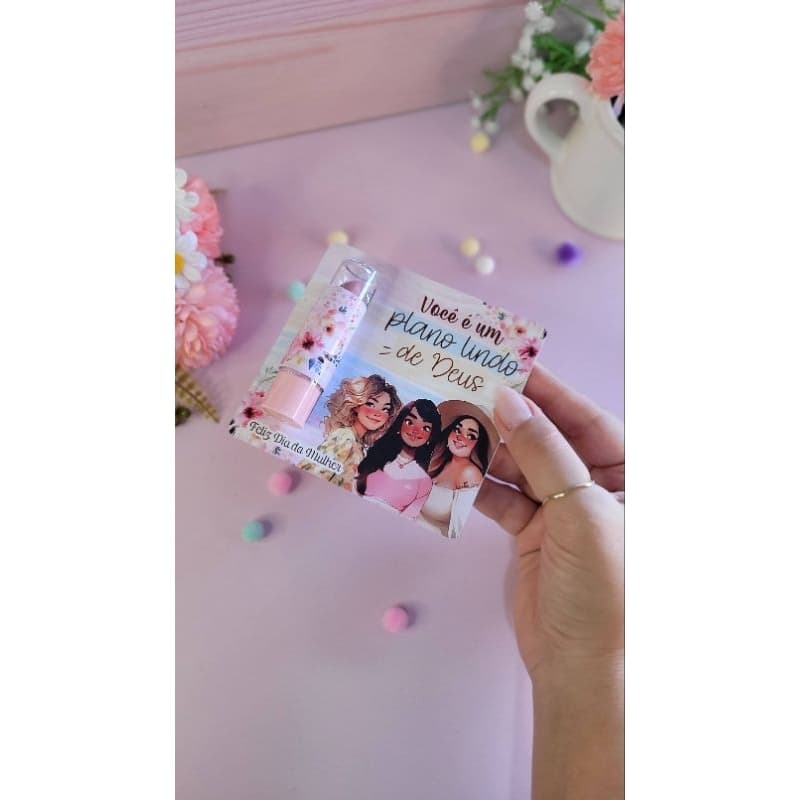 10 Card dia da mulher com manteiga de cacau