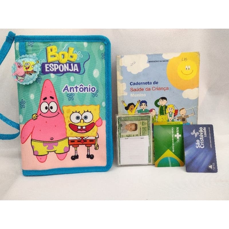 Capa para caderneta de vacinação IMPERMEÁVEL Porta documentos infantil personalizado