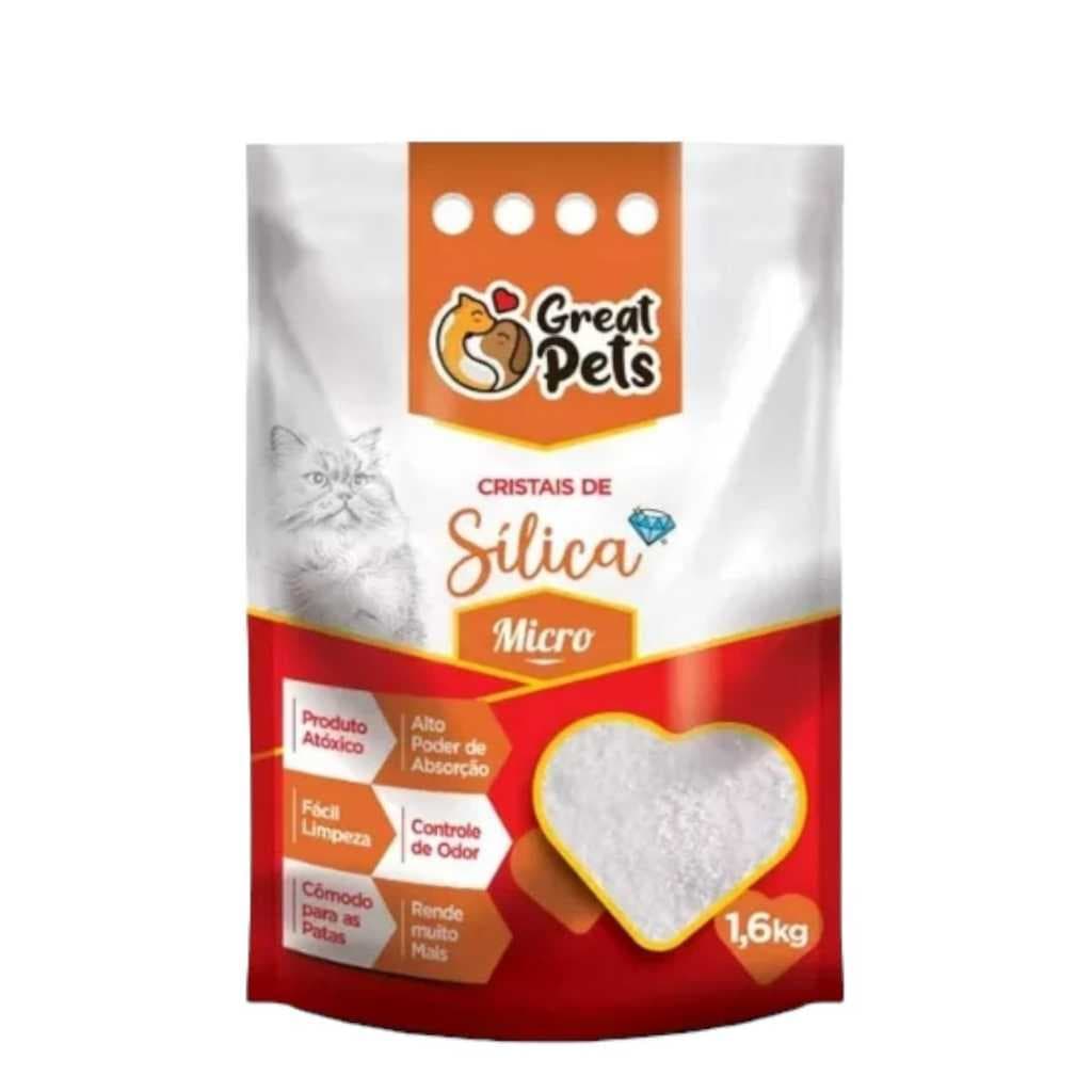 Areia Higiênica Para Gato Micro(Fina) Sílica Greats Pet 1,6kg