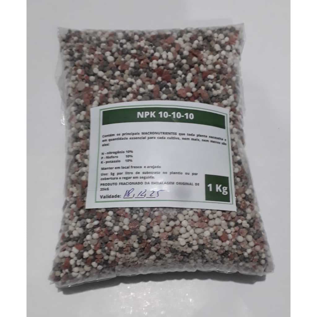 1Kg Adubo Fertilizante NPK 10-10-10 - Manutenção