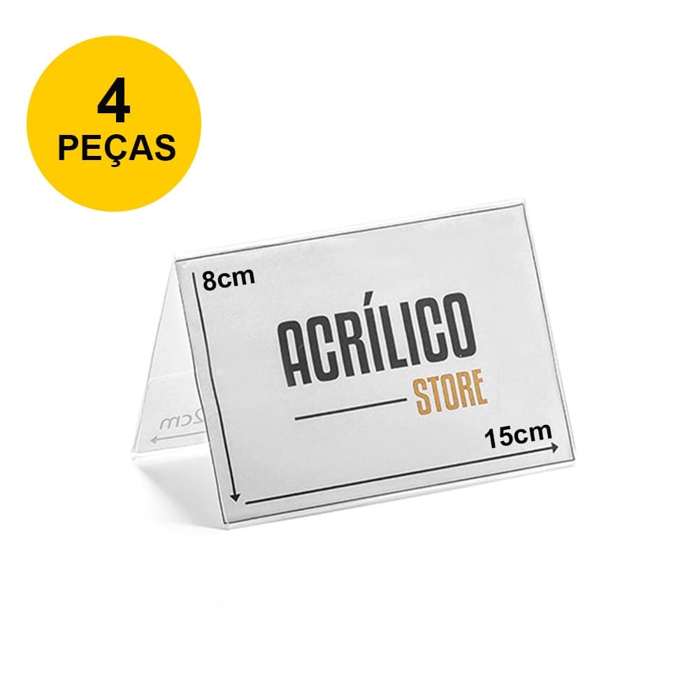 Prisma de mesa 15x8cm - Kit 4 Peças