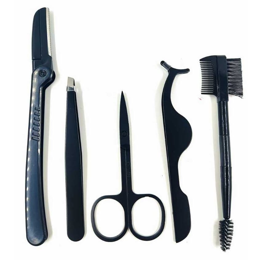 Kit Com 5 Peças Para Design De Sobrancelhas De Aço Inoxidável LUX699-077