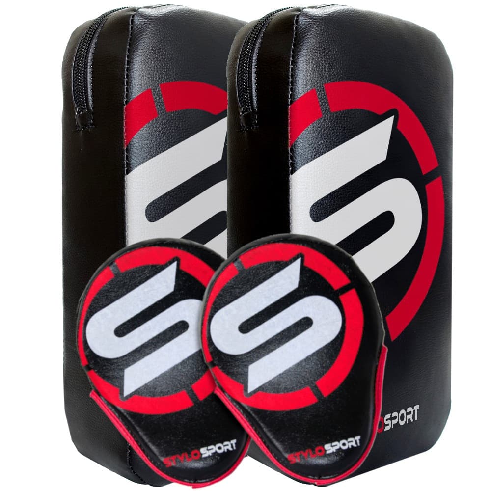 Kit Aparador de Chute Escudo de Soco Manopla de Foco Luva Profissional Equipamento Boxe Envio Rápido
