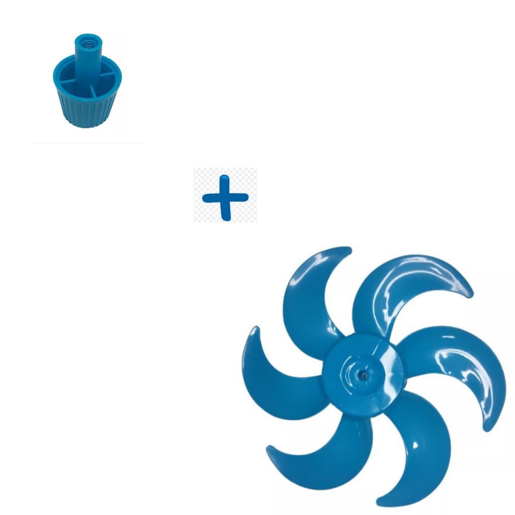 Hélice + Trava Para Ventilador Cadence 40cm 6 Pás Azul Turbo