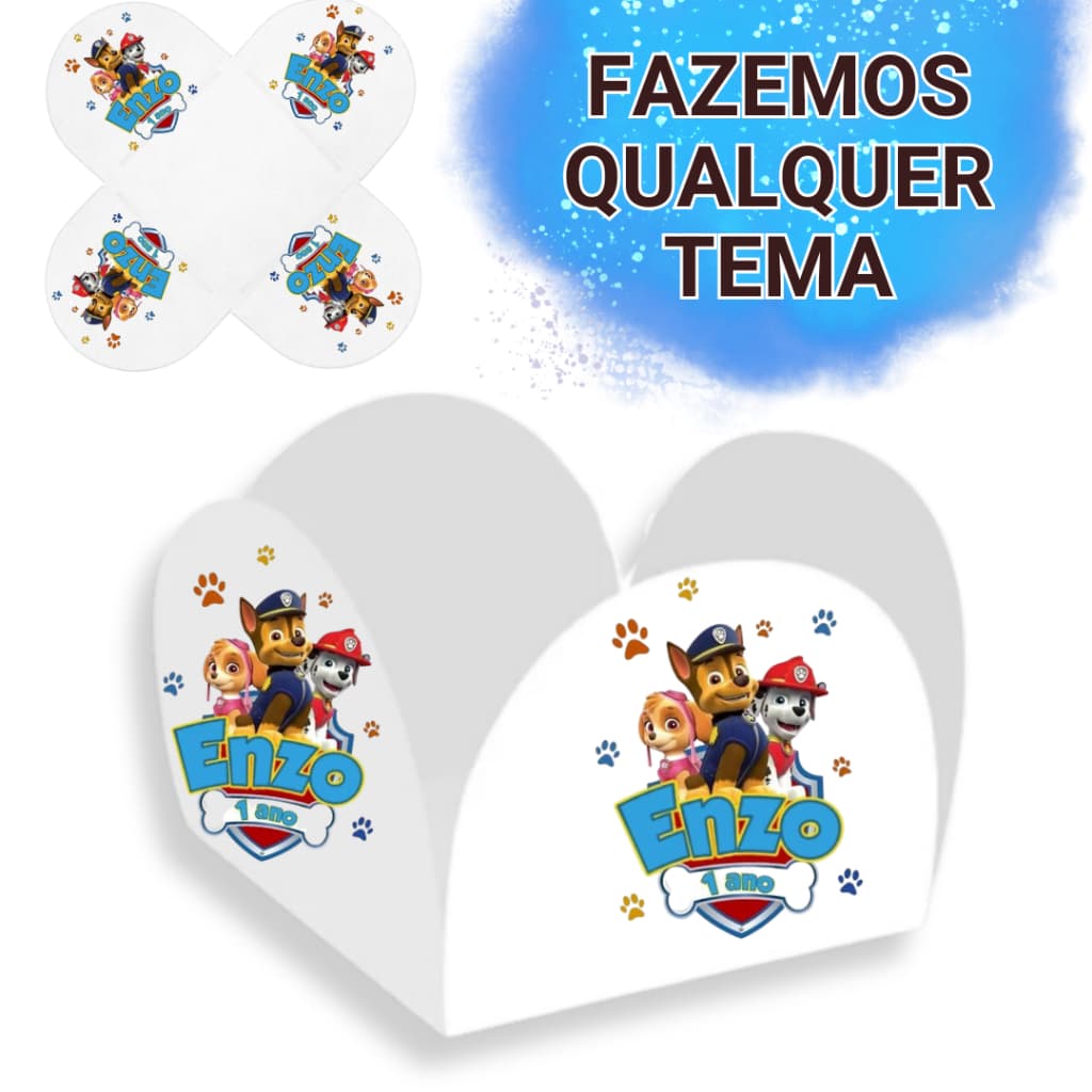 50/100 Forminhas Para Doces Personalizadas 4 pétalas Festas Aniversários Casamento - Qualquer tema