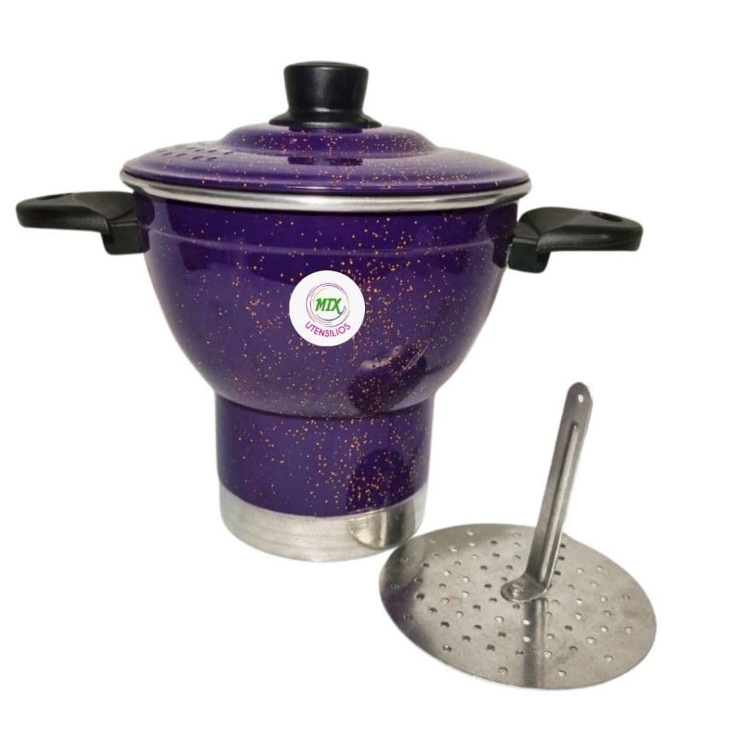 Cuscuzeira de Aluminio  Nordestino  para 4 Porções Roxo nº18 Amj (cuscuzeiro)