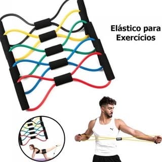 Elástico Extensor Academia  Para Treino De Ombro, Bíceps Tríceps  Pilates Musculação Treino Pronta Entrega