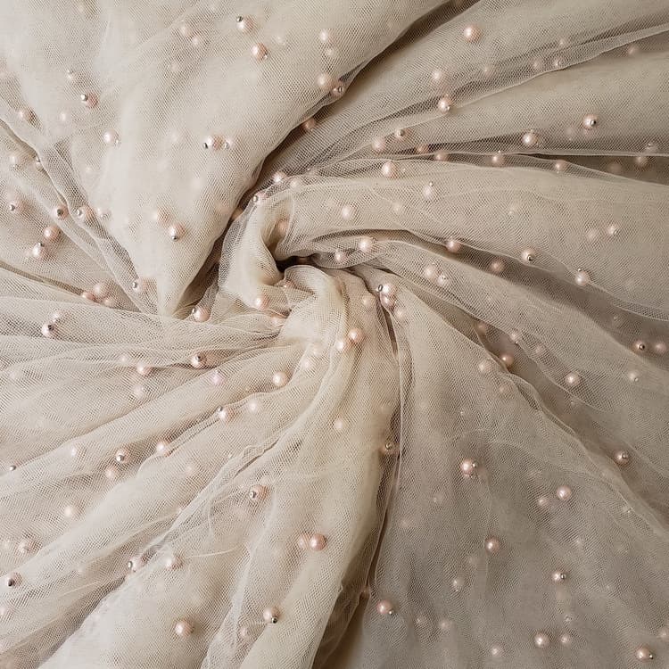 Tecido Tule Pérola 1m x 1,50m ideal para detalhes em vestidos saias blusas fantasias