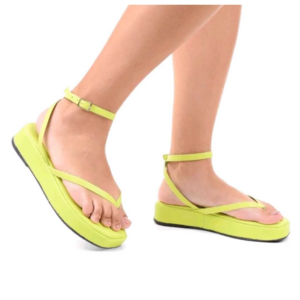 Flat Feminina Chinelo Sandália Plataforma Confortável M