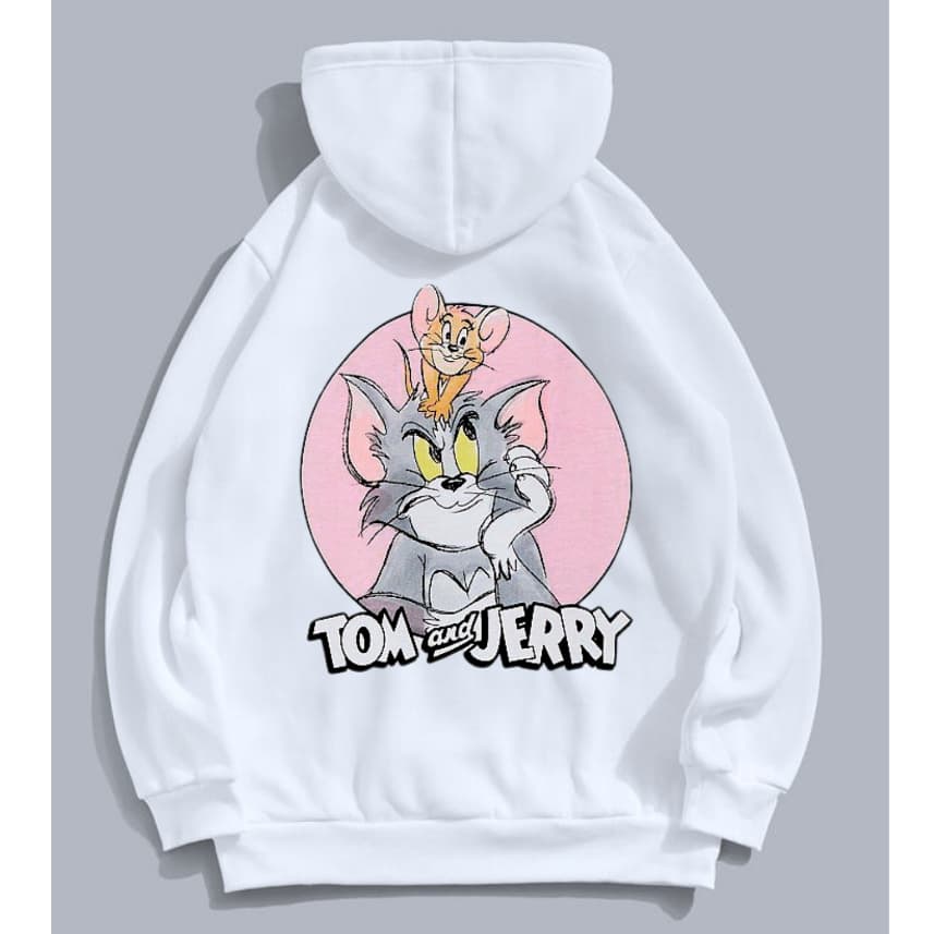 Moletom com Capuz Canguru Desenhos Antigos Moletom com Bolso Tom & Jerry Unissex