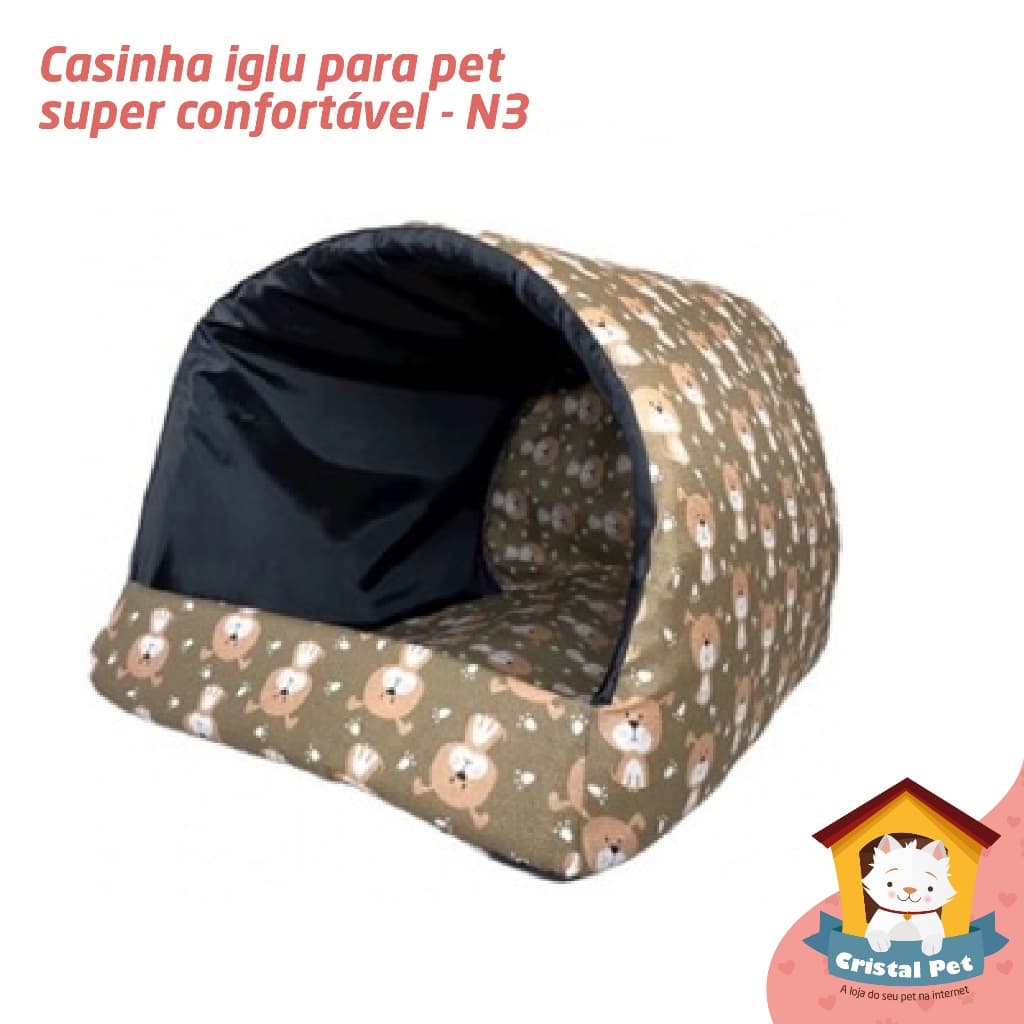 Casinha iglu para pet super confortável - tamanho 3 (IDEAL PARA ANIMAIS GRANDES)