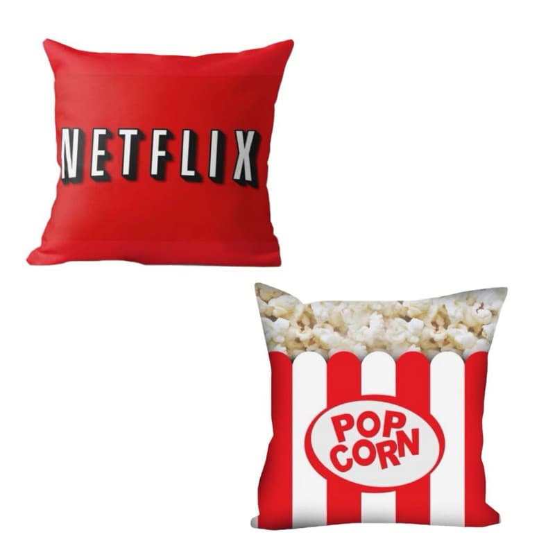 Kit 2 Capas de Almofada Netflix Decorativa