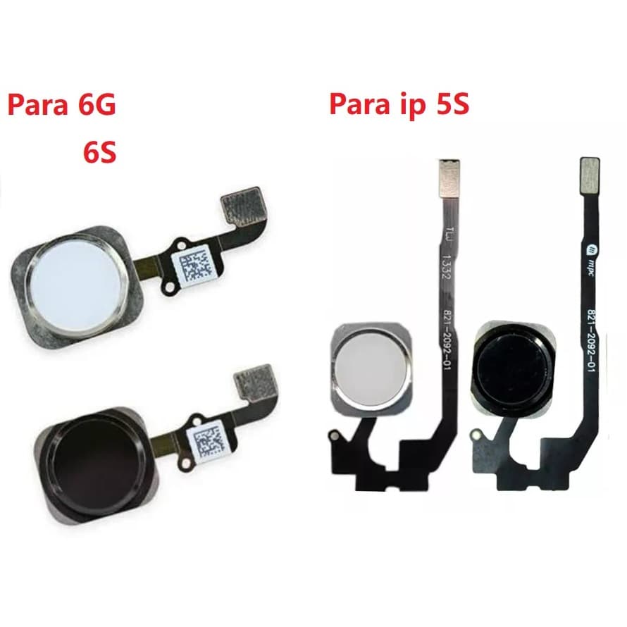 Botao Home Com Cabo Flex Flat Biometria iPh 5S 6G 6S