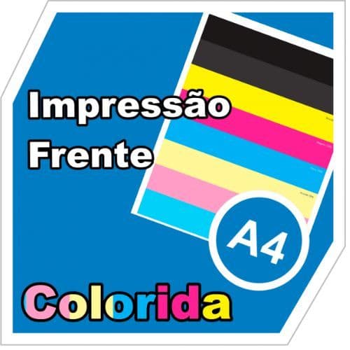 Impressão Colorida em Papel Fotográfico 180g, Tamanho A4 5 unidades