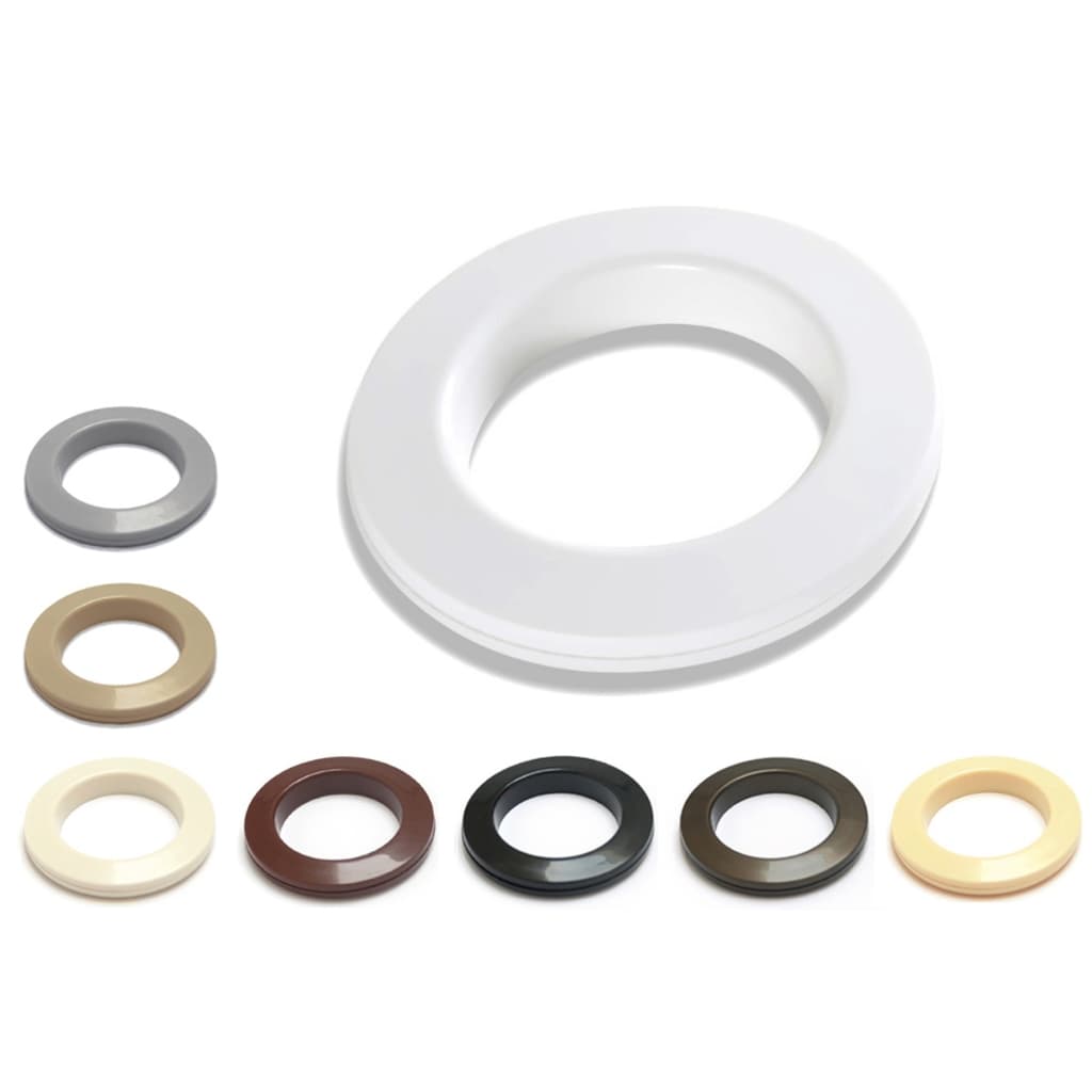 Kit 30 pares de Ilhós Redondo para Cortina para varão de 28mm