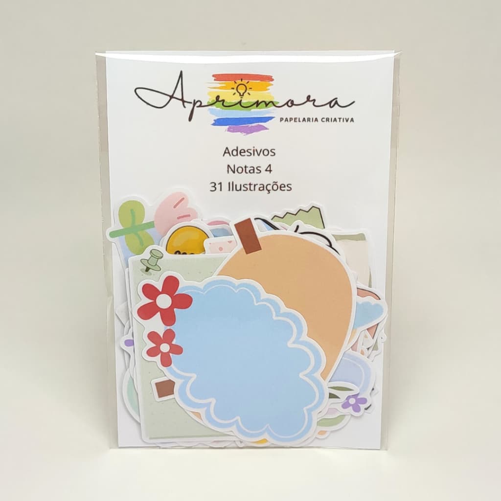 Adesivos Notas 4 - 31 Ilustrações Diferentes - Sticker