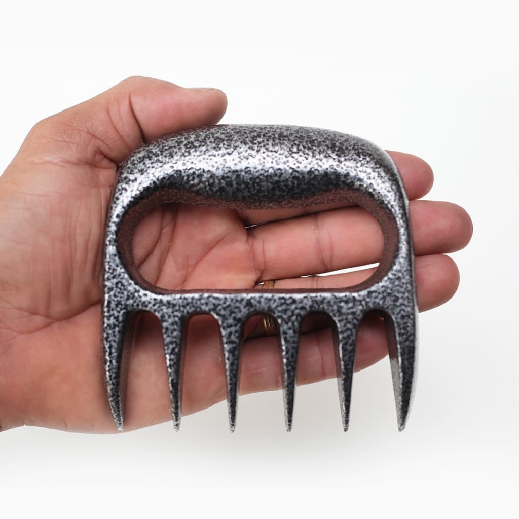 garra de urso para churrasco de aluminio com pintura eletrostatica presente / area churrasco