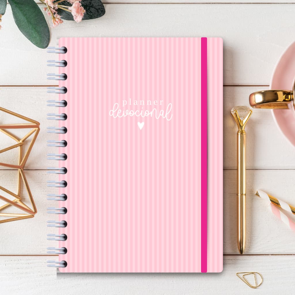 Planner Devocional Fofo | Caderno Meu tempo com Deus | Diário Cristão Feminino Personalizado Permanente