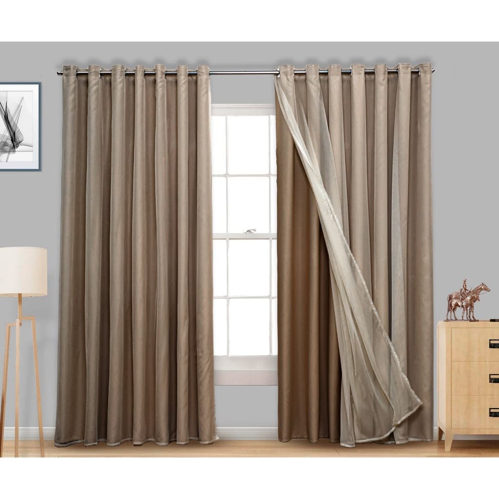 Cortina Blackout Com Voil 2,80m X 1,70m - Cortina Para janela de Sala ou Quarto