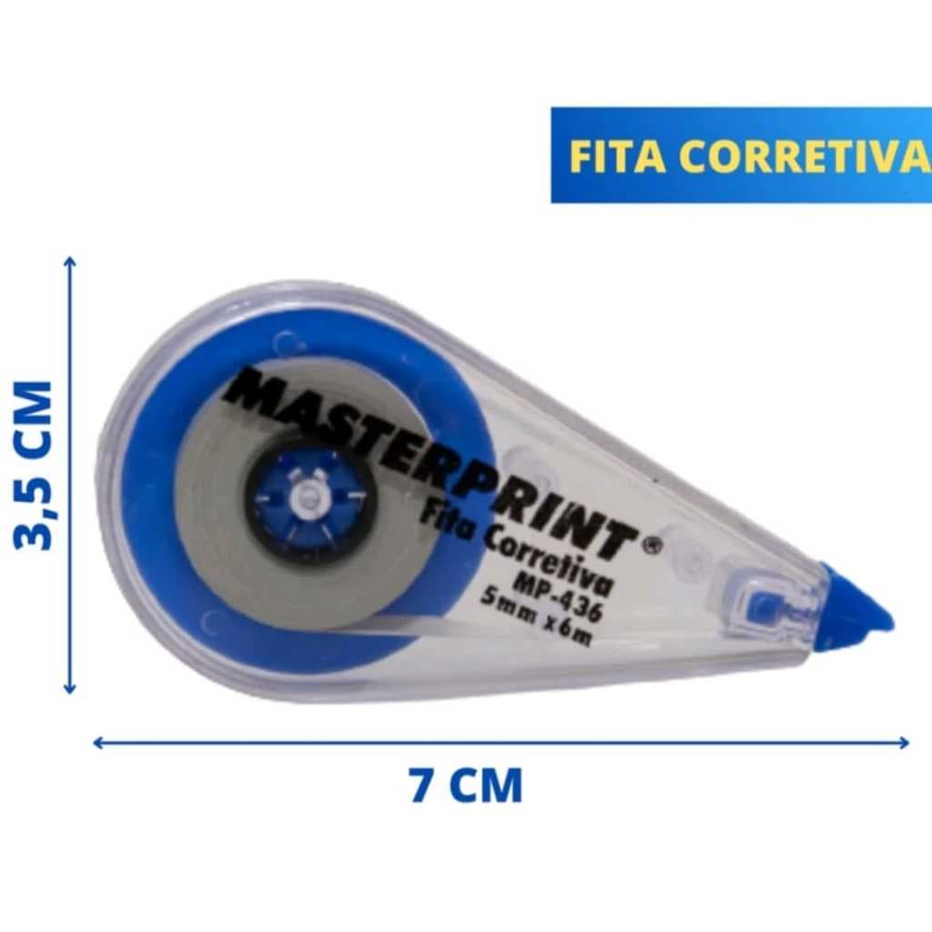 Fita Corretiva 5mm x 6m Masterprint Secagem Imediata