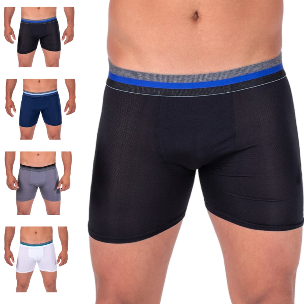 Kit C/10 BOXER Masculina LONG LEG Furadinha Cueca Box DRY FIT Lisa Com FORRO