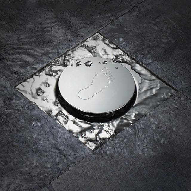 Ralo de Banheiro Inteligente Click Redondo ou Quadrado Aço Inox Piso Banheiro Lavabo 10x10 ou 15x15