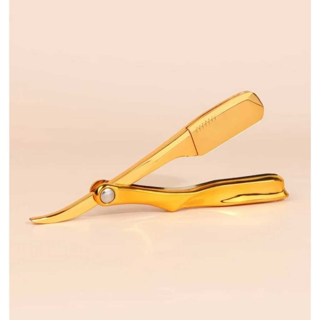 Navalha/ Navalhete Premium Profissional de Pressão Dourado para Barbeiro e Cabeleireiro - Tru Barber PROMOÇÃO