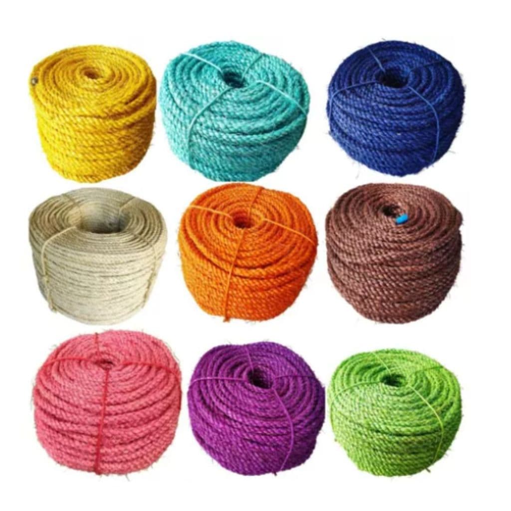CORDA DE SISAL LASIS 6MM 25M ARTESANATO ARRANHADORES DECORAÇÃO RUSTICA JUTA