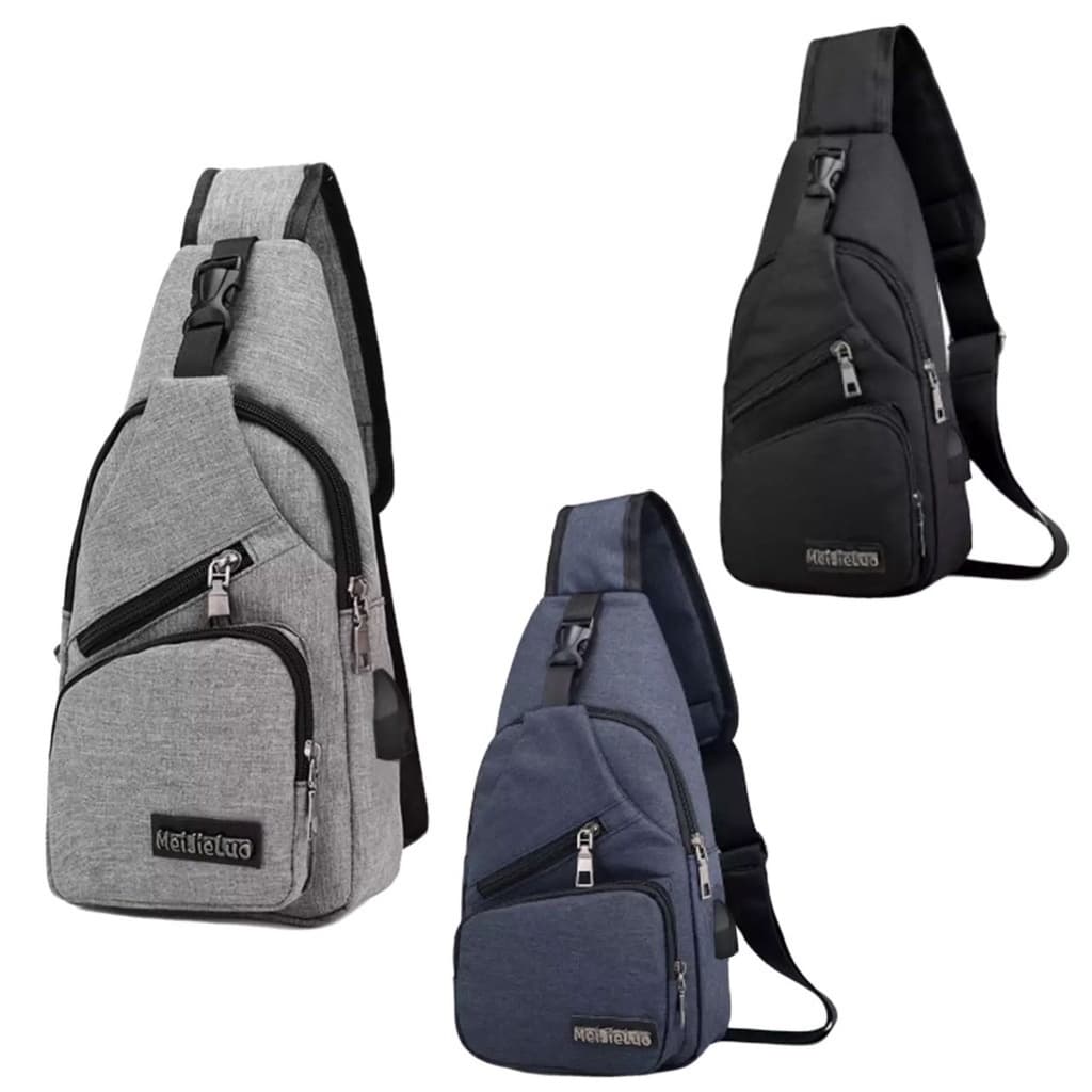 Bolsa de ombro masculina anti-roubo de ombro com entrada para carregador usb mensageiro Promoção