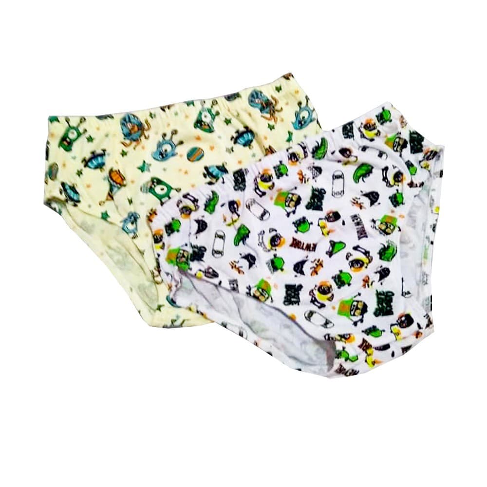 kit 10 Cuecas Infantil De 100% Algodão Estampas Sortidas
