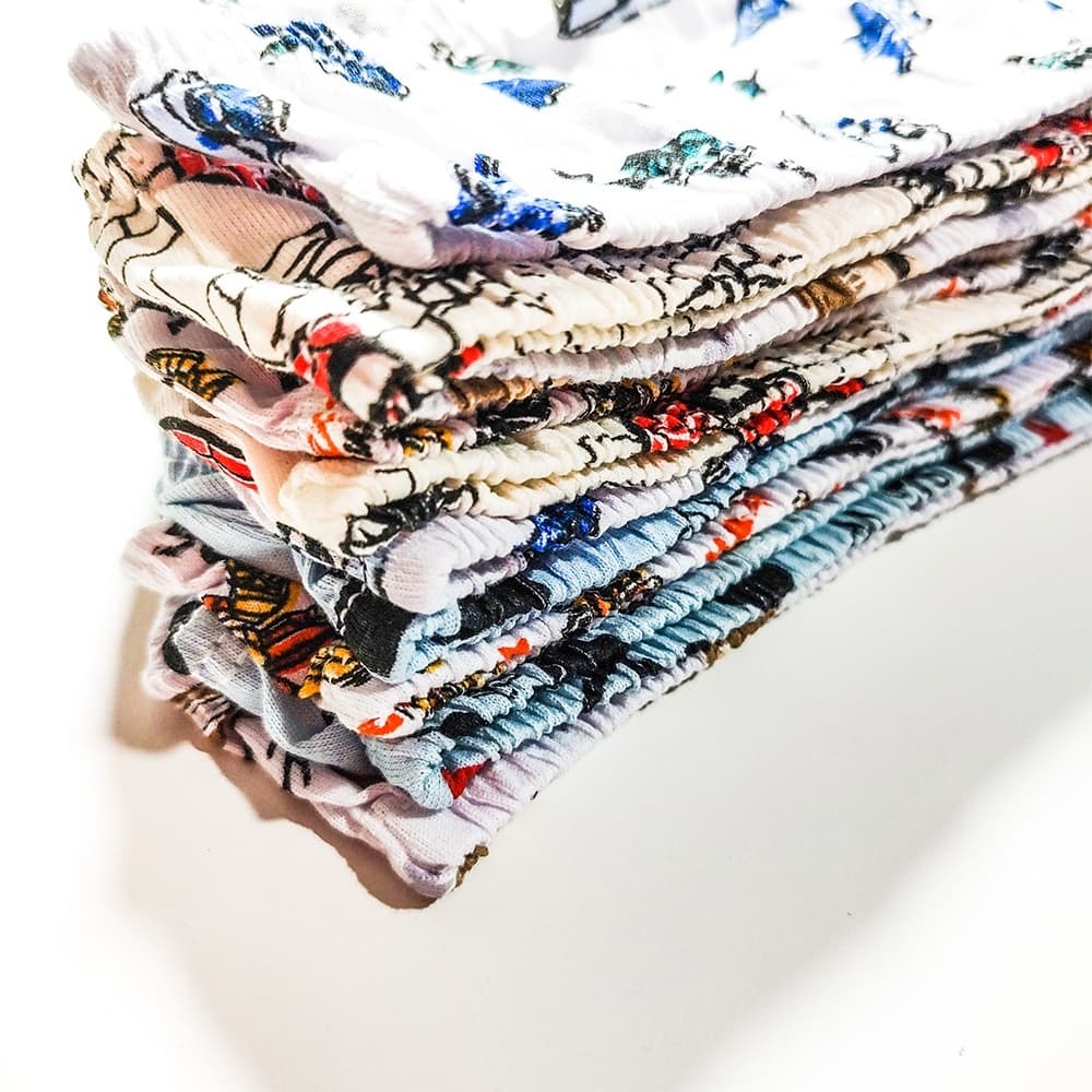 Kit 10 Cuecas Slip Infantil 100%algodão Estampada elástico no cós Revenda