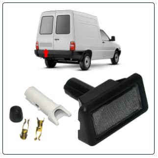 LANTERNA PLACA FIAT FIORINO 86/13 PREMIO 85/94 COM SOQUETE
