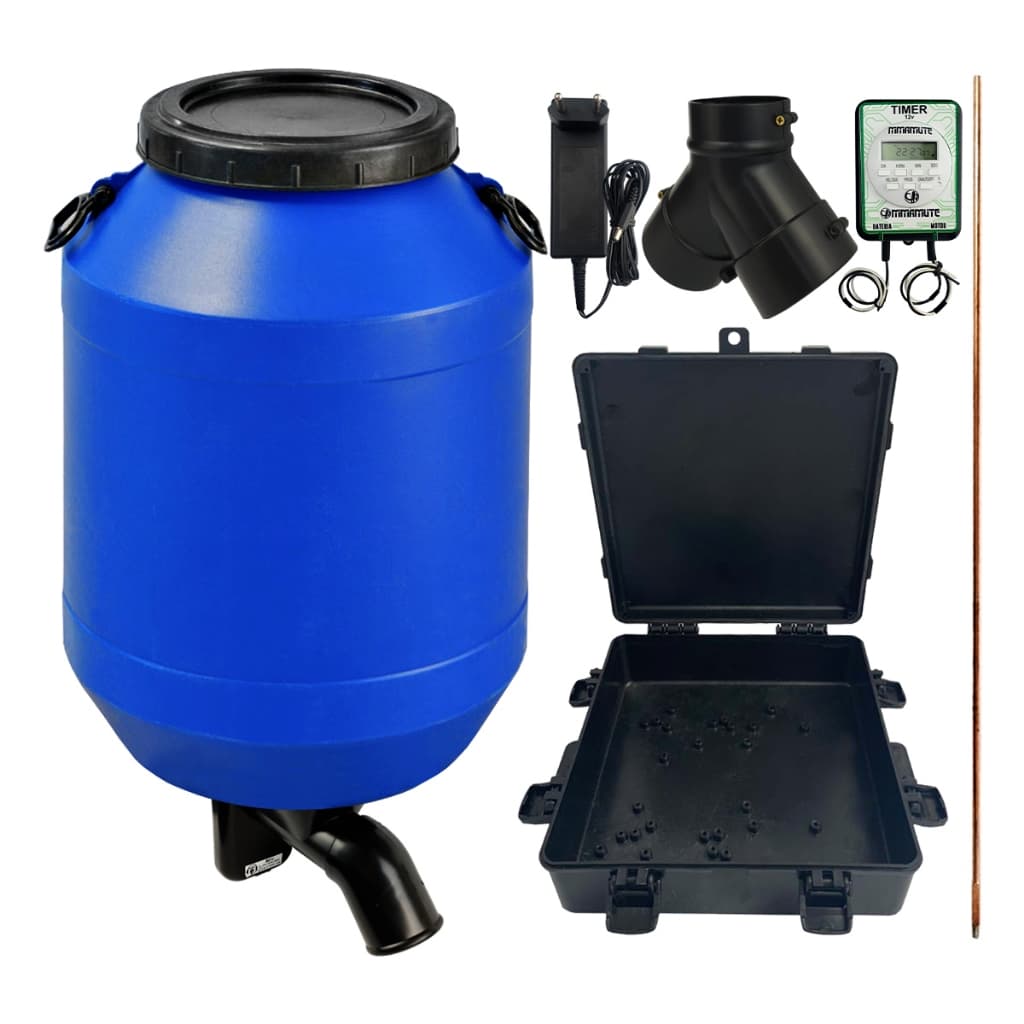 Bombona 50l Alimentador automático Timer12v e Caixa hermetica