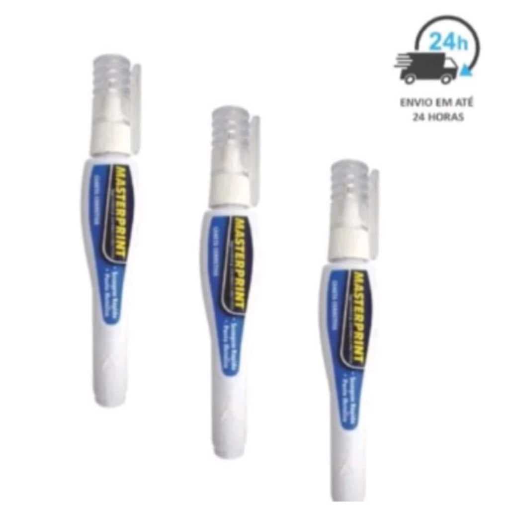 3 Unidades Caneta Corretiva 7ml Masterprint