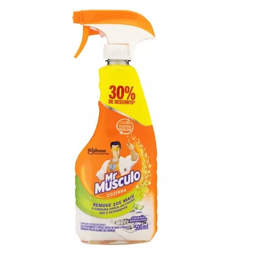Limpador Desengordurante De Cozinha Limão Spray 500ml Mr Músculo