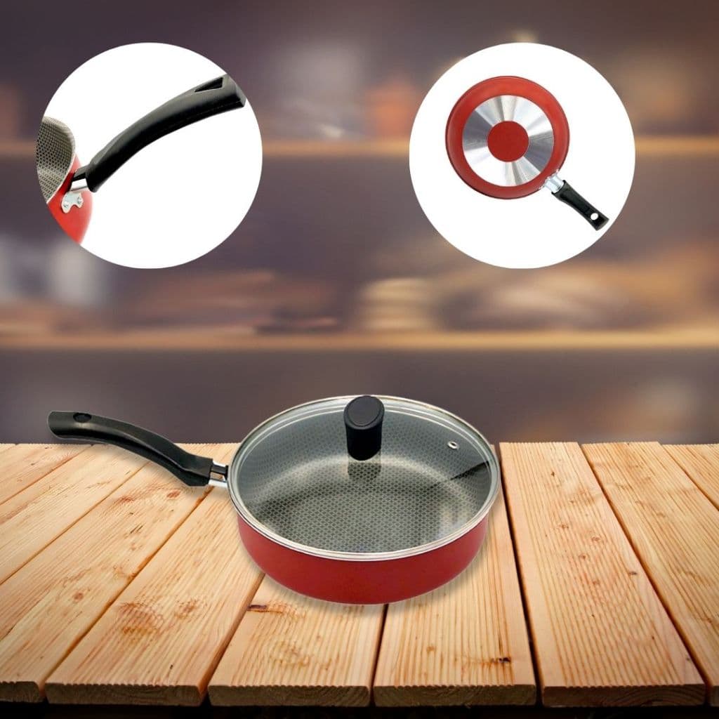 Frigideira Enjoy Reta 20cm com Tampa de Vidro
