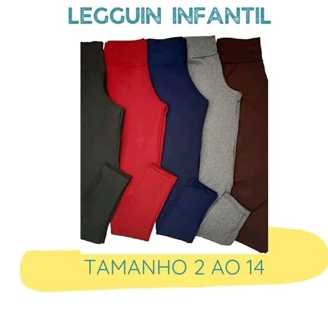 LEGGING CALÇA INFANTIL SUPLEX COTTON MENINA ESCOLAR