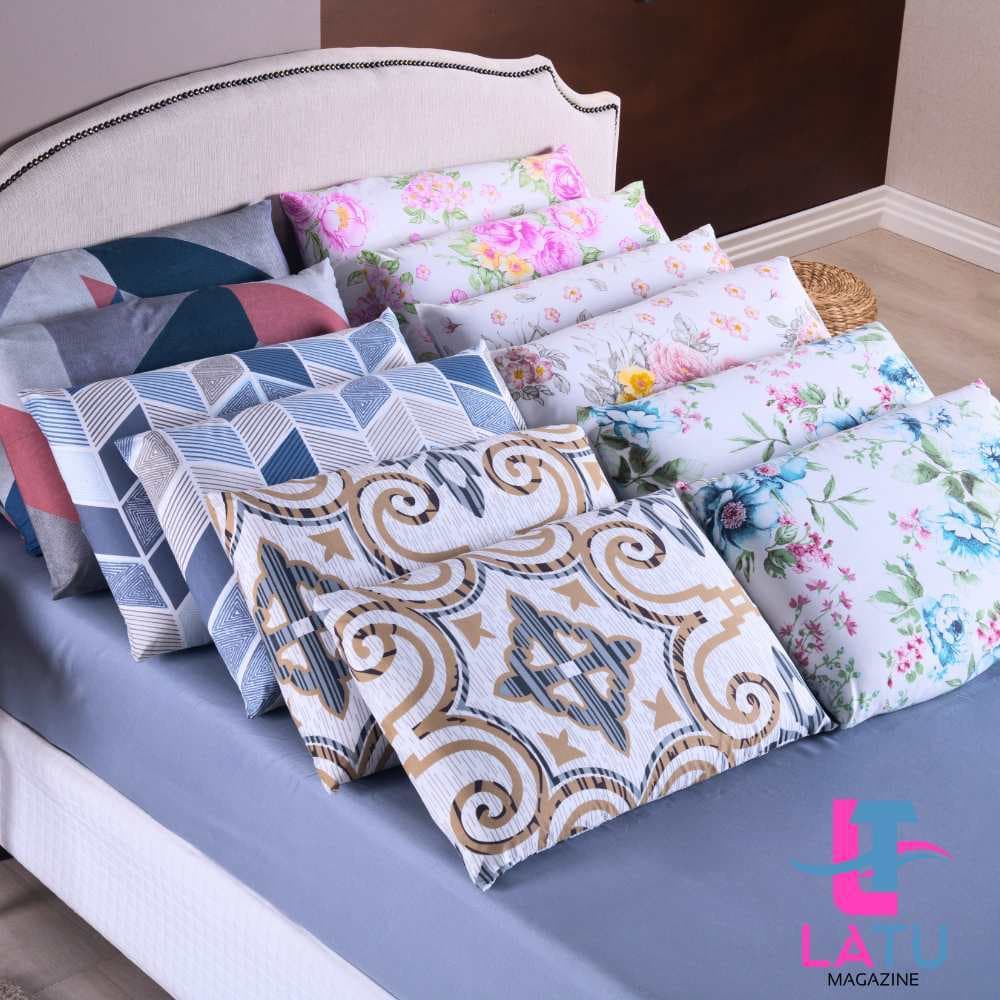 Kit 02 Fronha de Traveseiro 70cm x 50cm Lisa e Estampada TOQUE MACIO - 170 Fios