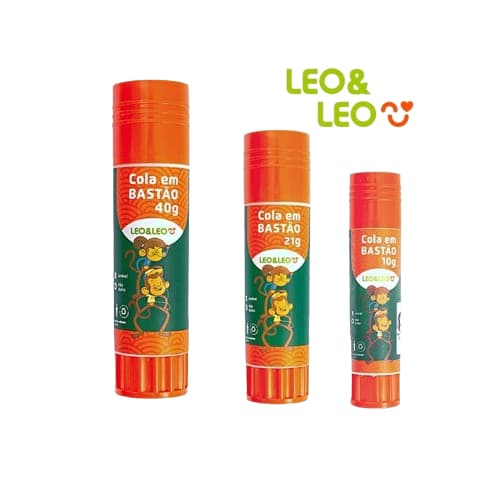 Cola em Bastão Escolar 10g 21g e 40g Escritório Artesanato Leo&Leo