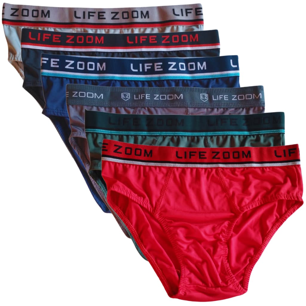 Kit 6 Cuecas Slip Masculino Microfibra Life Zoom Promoção