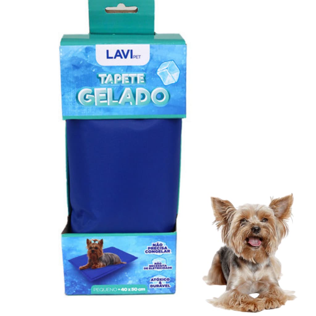 tapete Gelado Refrescante Calor Pet Cachorros Gatos Pequeno 50x40