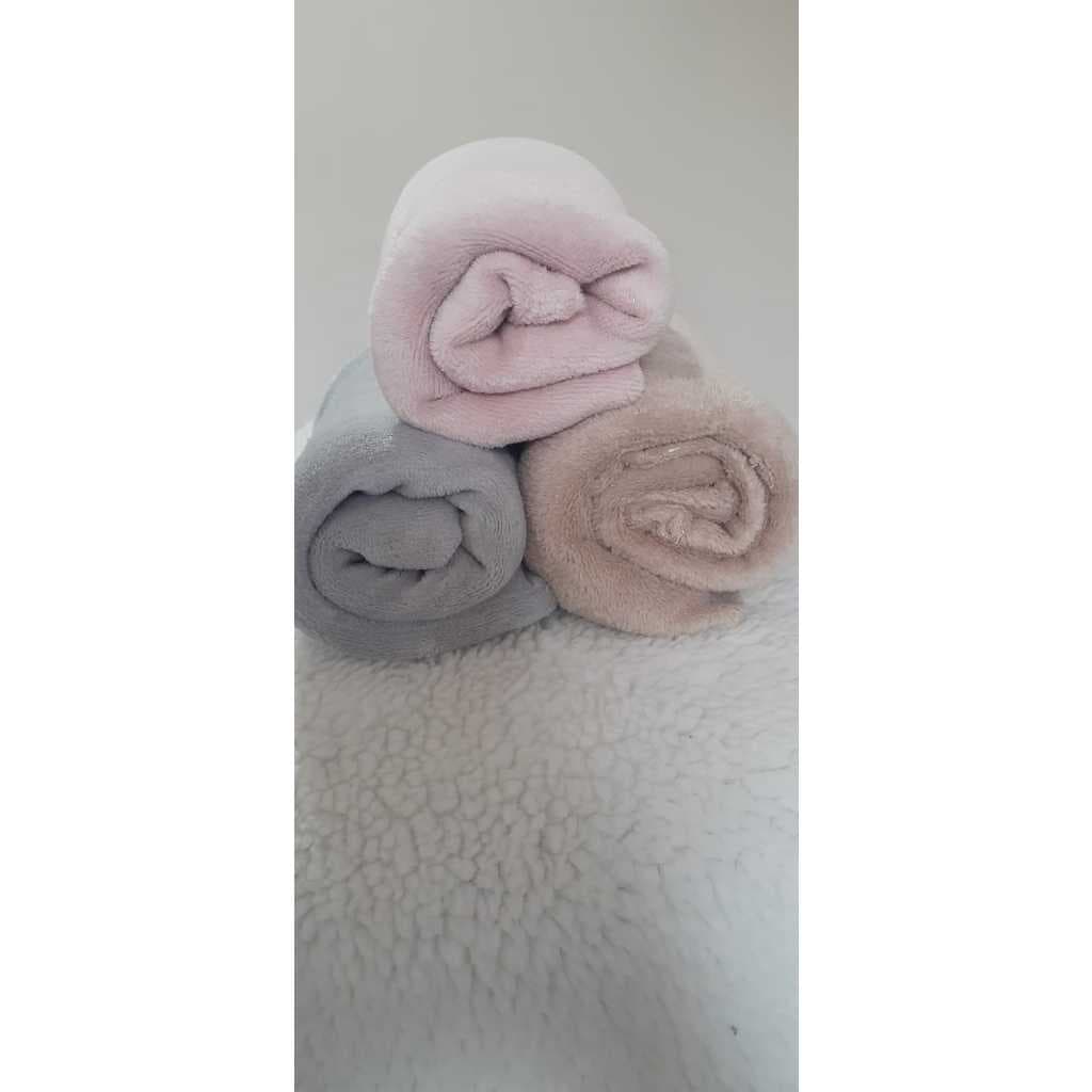 Kit 3 Mantinhas de Soft Lisa Para Bebê/Pet Macias e Quentinhas 0.80cm. x 1.00m