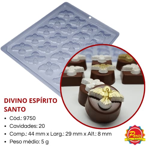 Forma Divino Espírito Santo Simples sem Silicone C.9750 Forma para Chocolate Religiosos - BWB
