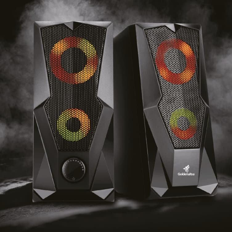 Caixa de Som para PC Computador De Mesa MONSTER - Som Potente com Efeitos de LED Dinâmicos - G777