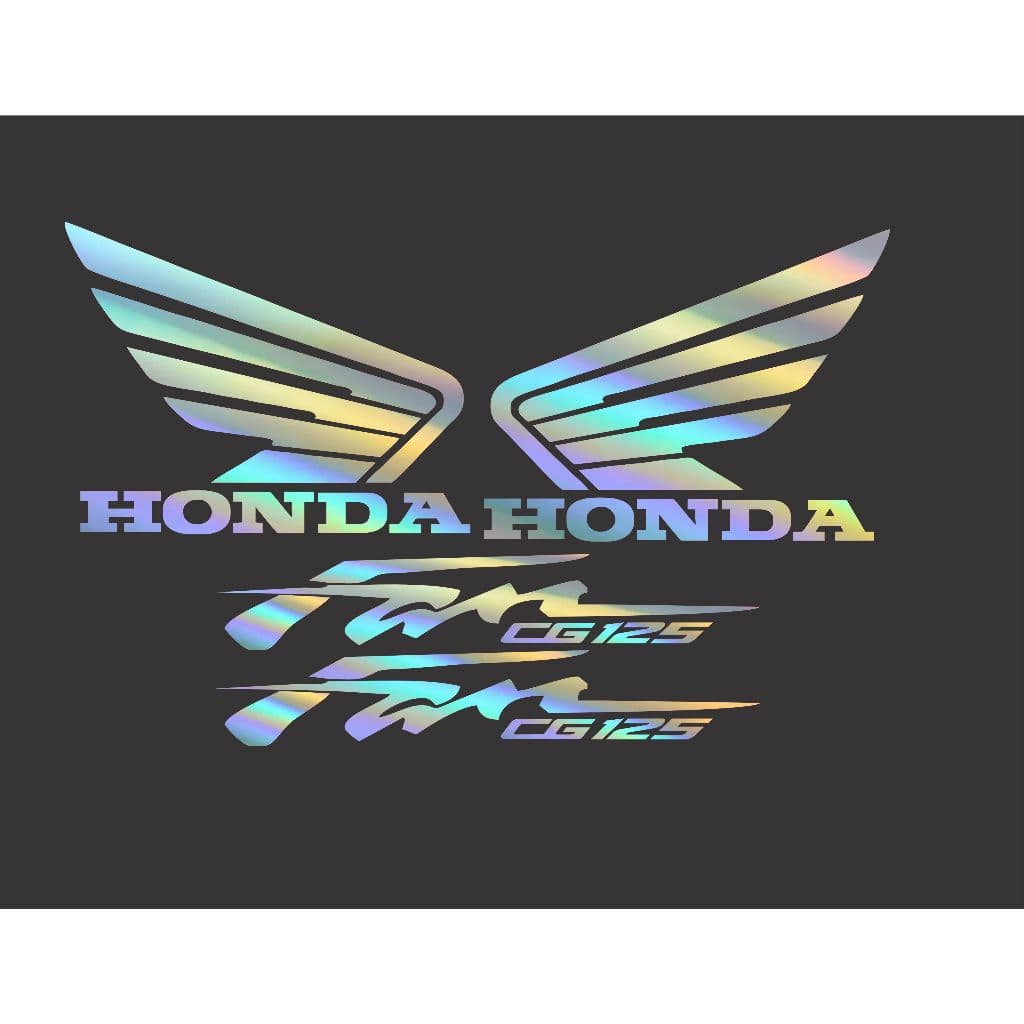 kit adesivos holográfico fan 125  efeito camaleão
