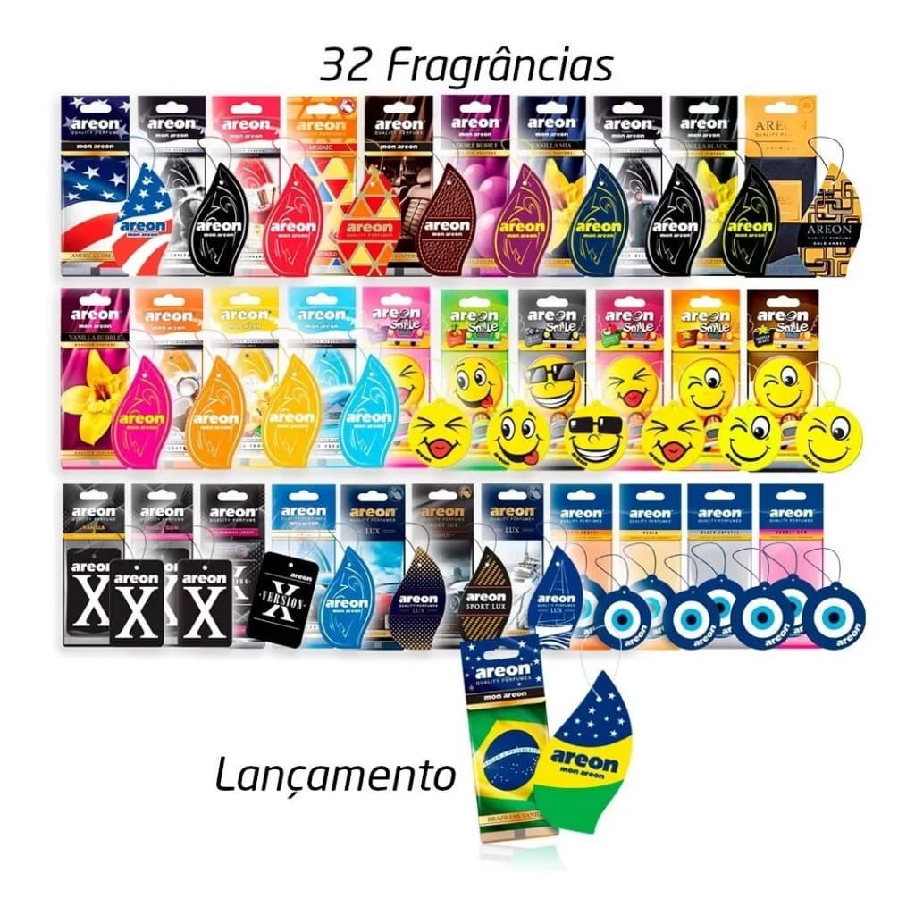 Aromatizante Automotivo Areon o melhor cheirinho para carros e ambientes  - tipo Little Trees