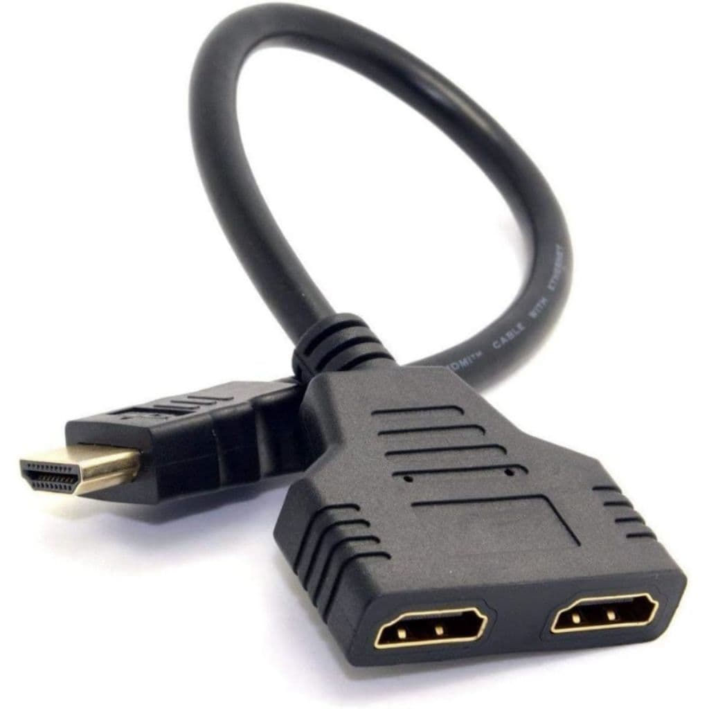 Cabo Duplicador Splitter 1x2 HDMI Y 1 Entrada 2 Saídas HDMI Simultaneamente